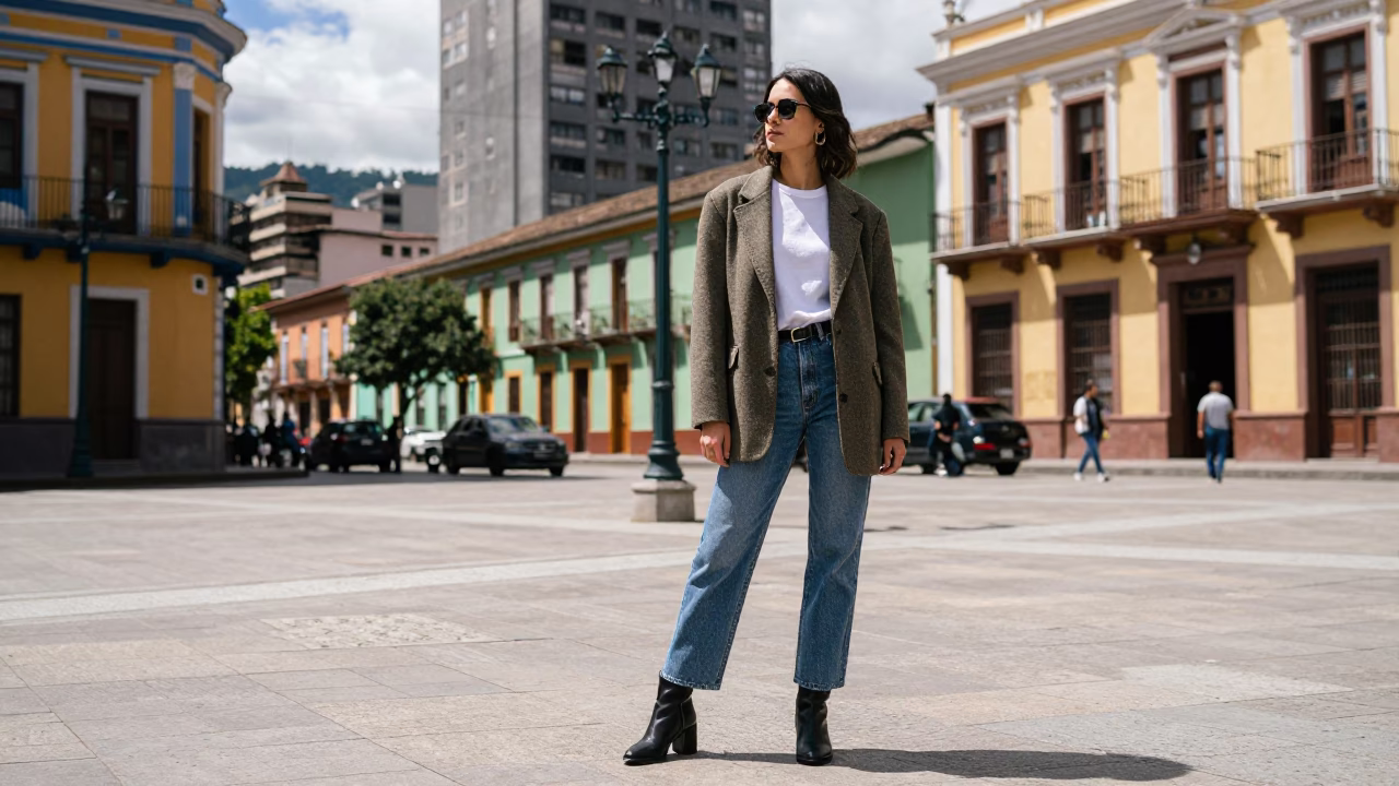 High Fashion Midday Street Style in Medellin Colombia Urban Lifestyle in in Medellin, Colombia
