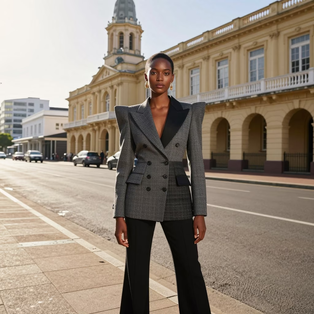 High Fashion Portrait in Durban Late Morning Street Style South Africa in in Durban, South Africa