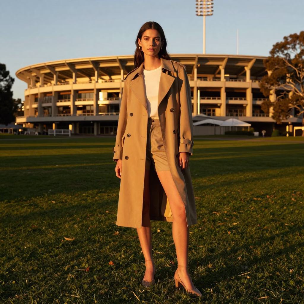 High Fashion Portrait in Honeyed Evening Light Adelaide South Australia in in Adelaide, South Australia, Australia