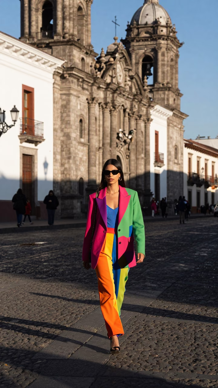 High Fashion Street Style in Quito Ecuador Late Morning Light in in Quito, Ecuador