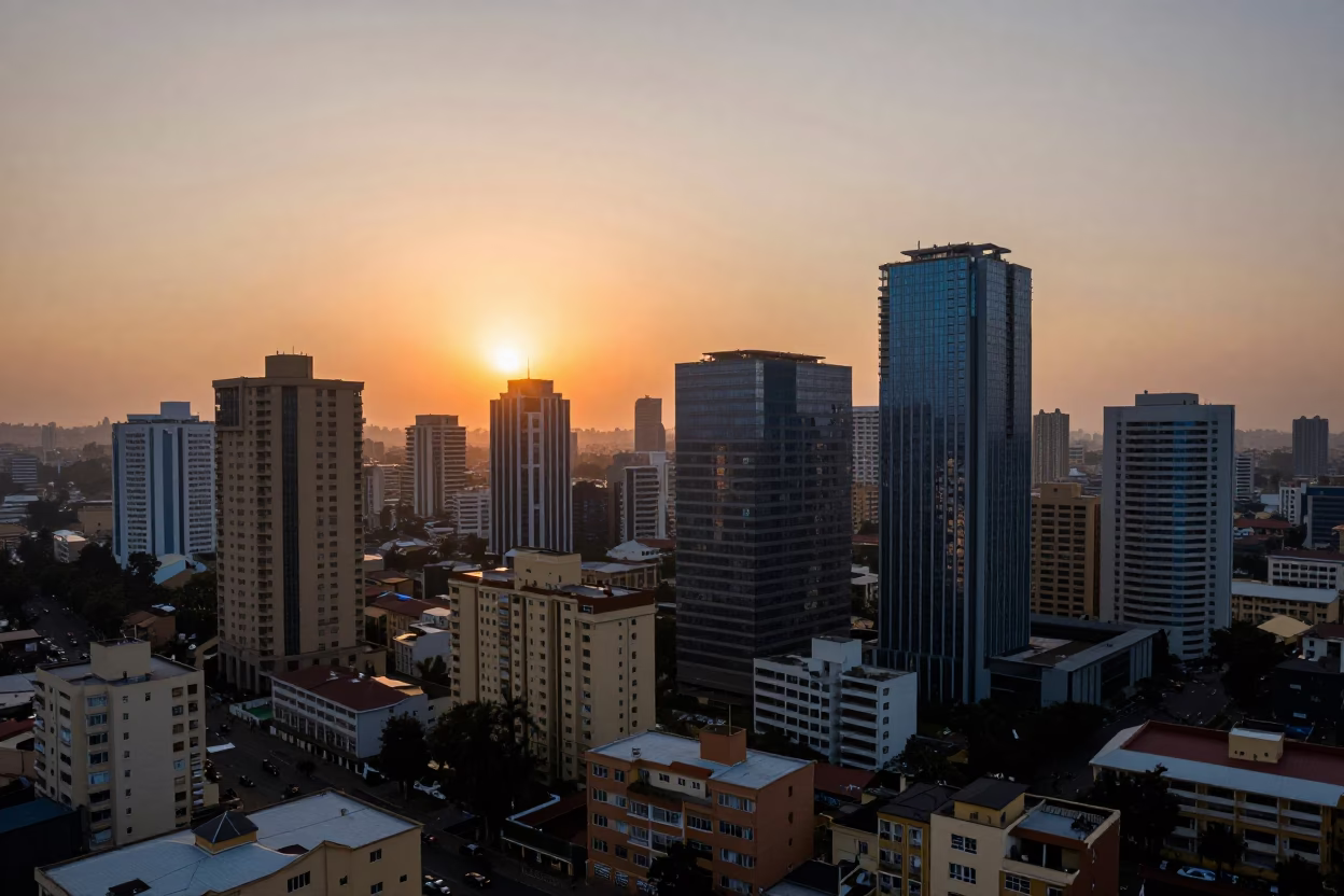 High-Rise Buildings And Urban Landscape in Nairobi in in Nairobi, Kenya