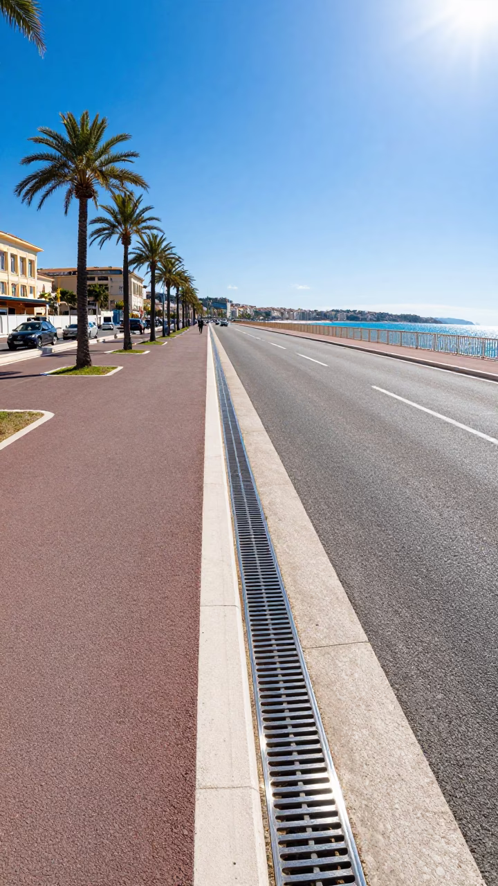 Highway Scene in Nice at Midday Light in in Nice, France