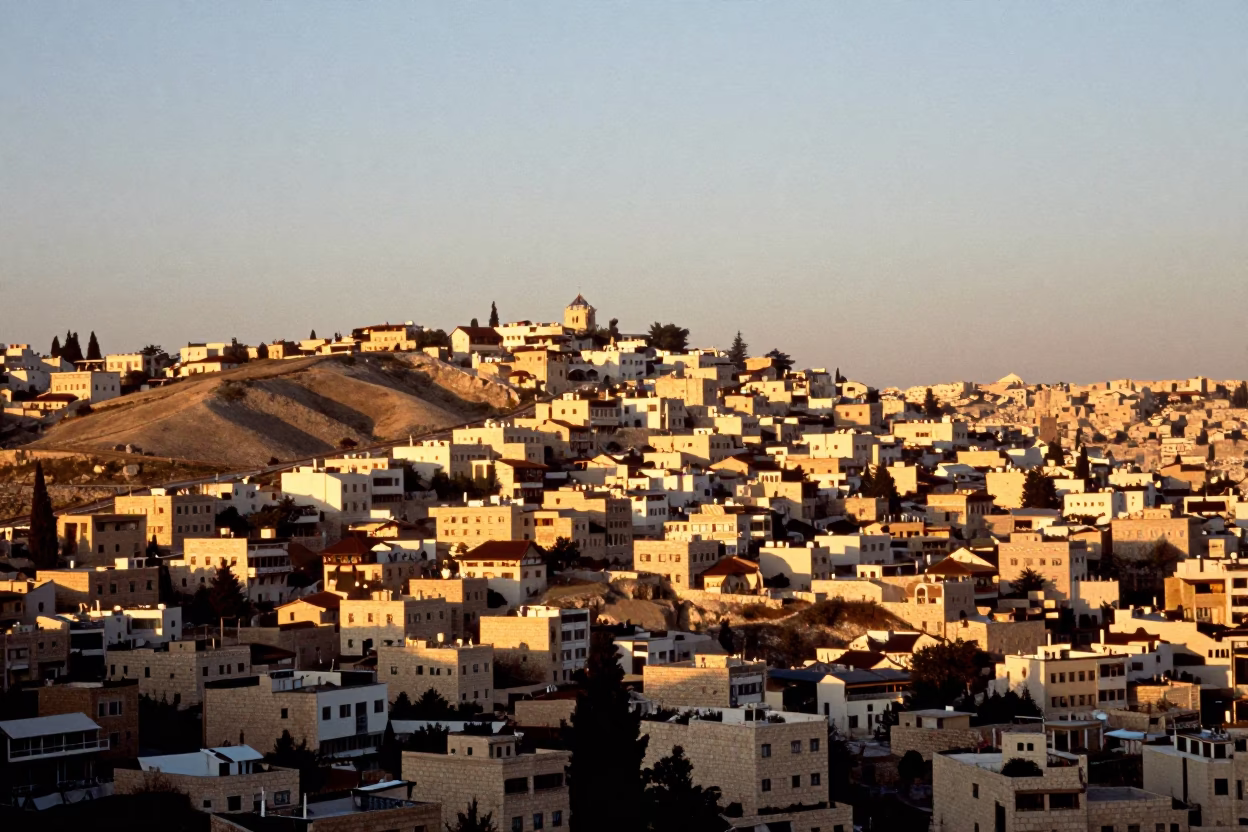 Hills in Amman at Golden Hour in in Amman, Jordan