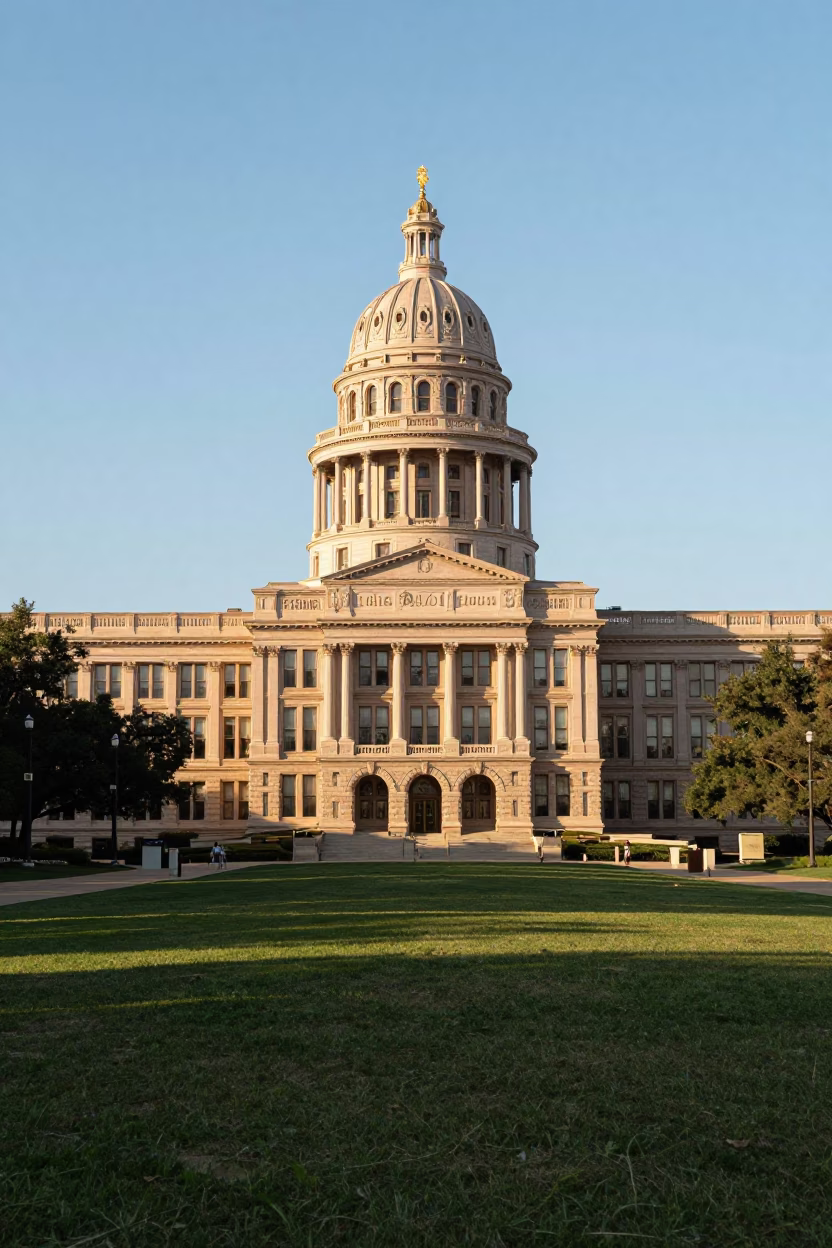Historic Architecture in Austin at Clear Late-afternoon Light in in Austin, Texas, United States