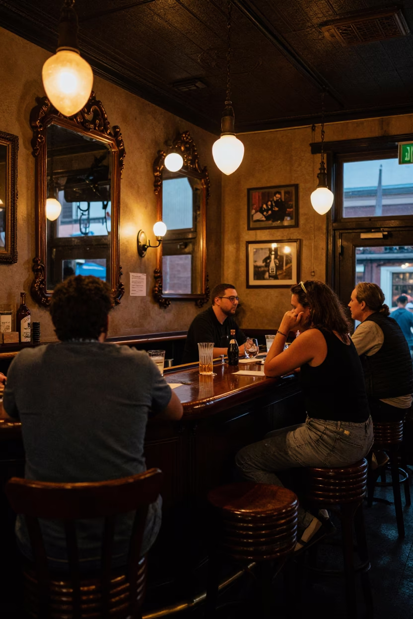 Historic Bar in New Orleans at Twilight in in New Orleans, Louisiana, United States