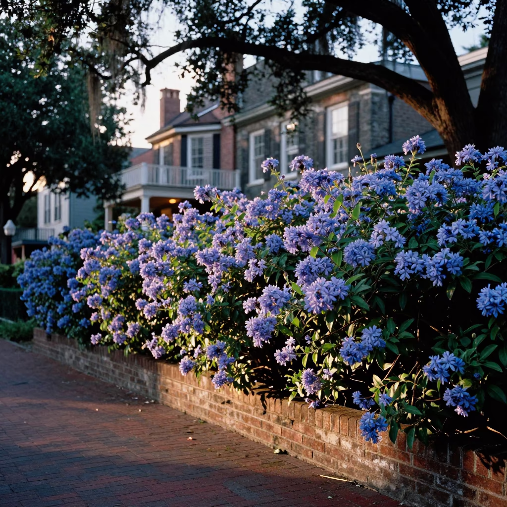 Historic District in Charleston at Honeyed Evening Light in in Charleston, South Carolina, United States