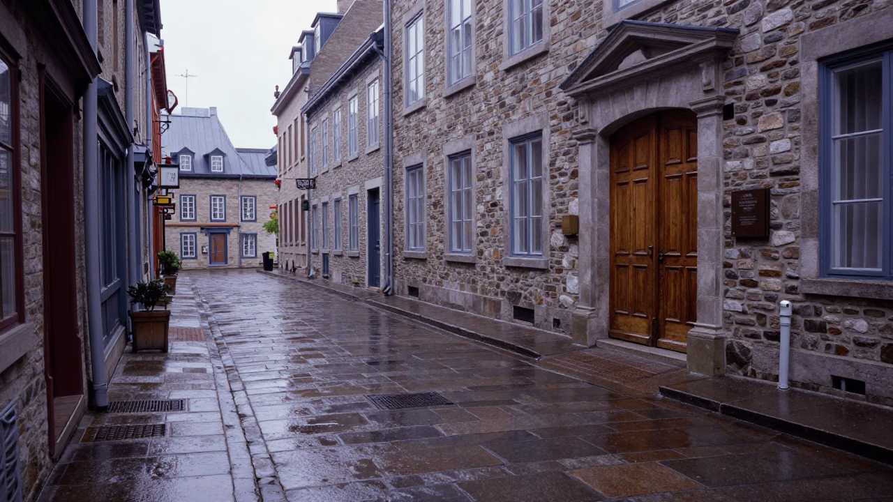 Historic Door in Quebec City in in Quebec City, Quebec, Canada
