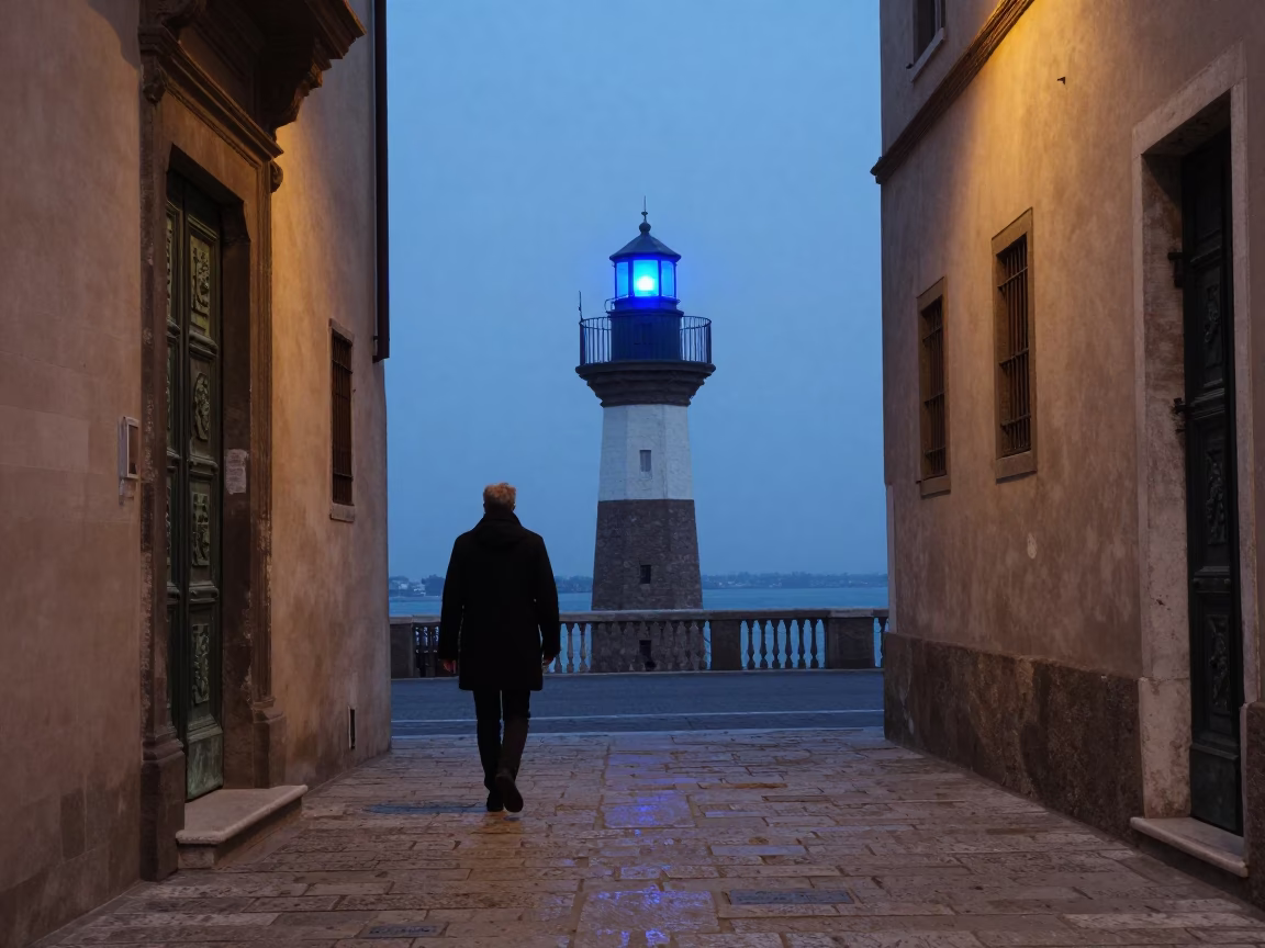 Historic in Florence at Nautical Dawn Light in in Florence, Italy