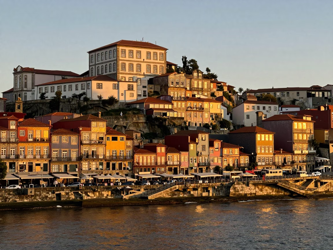 Historic Ribeira District Riverfront And Traditional Architecture in Porto in in Porto, Portugal