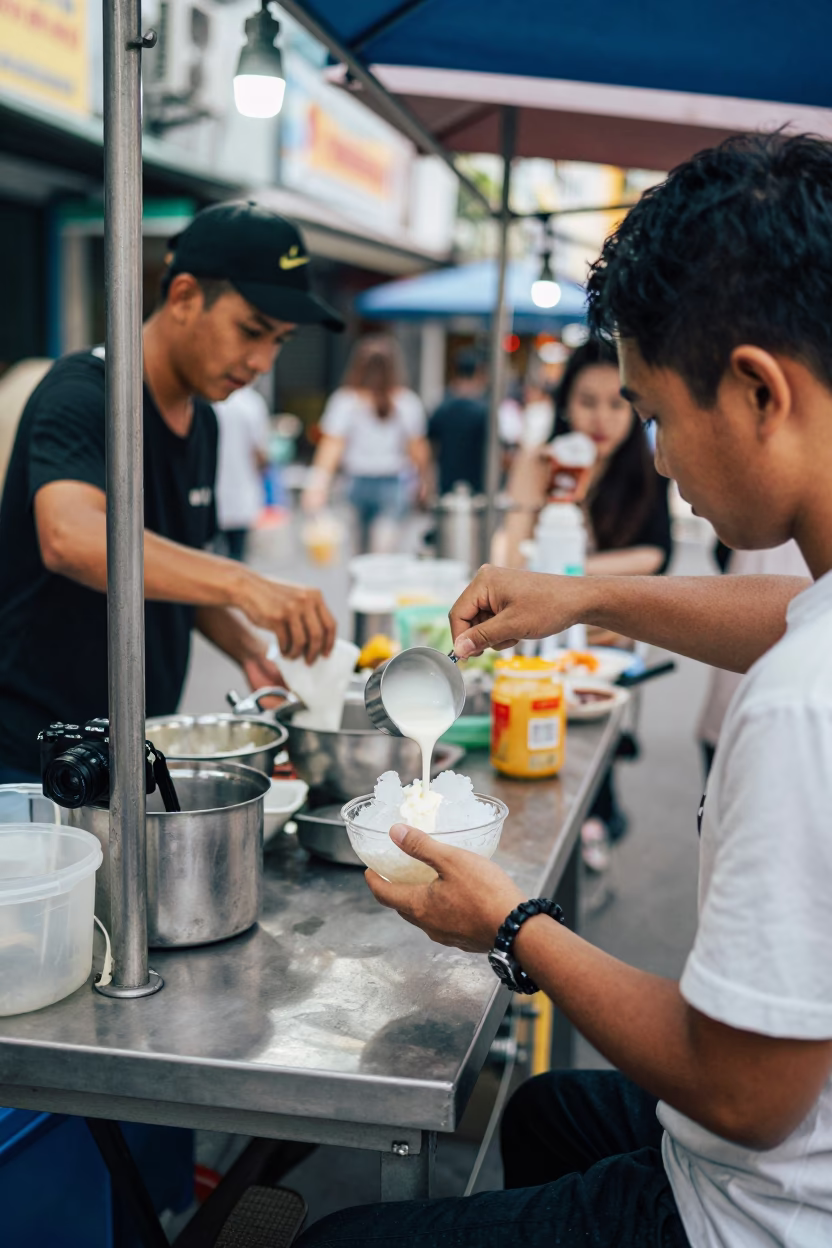 Ho Chi Minh City Stall Midday at Midday Light in in Ho Chi Minh City, Vietnam