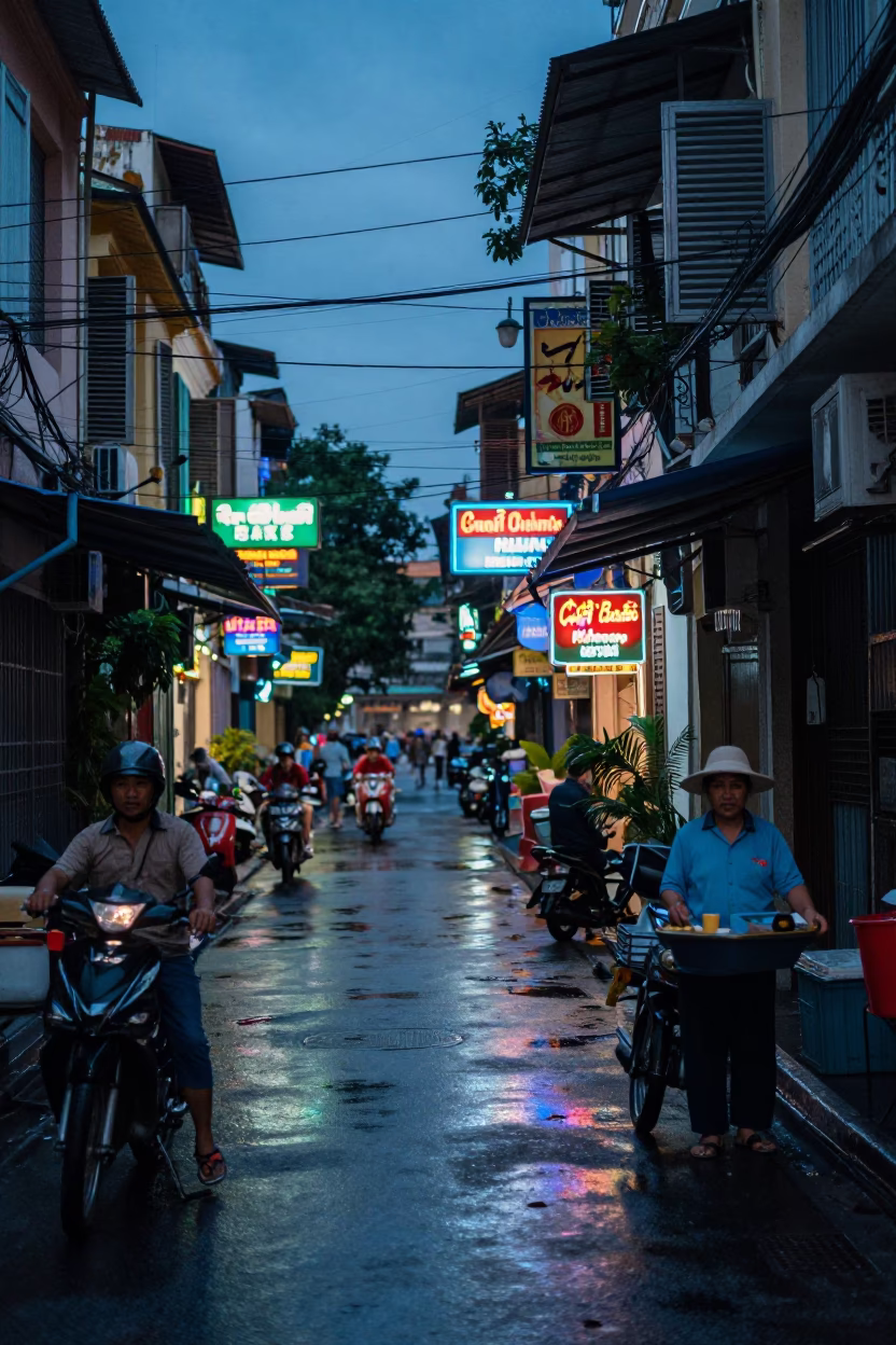 Ho Chi Minh City Street Scene in in Ho Chi Minh City, Vietnam