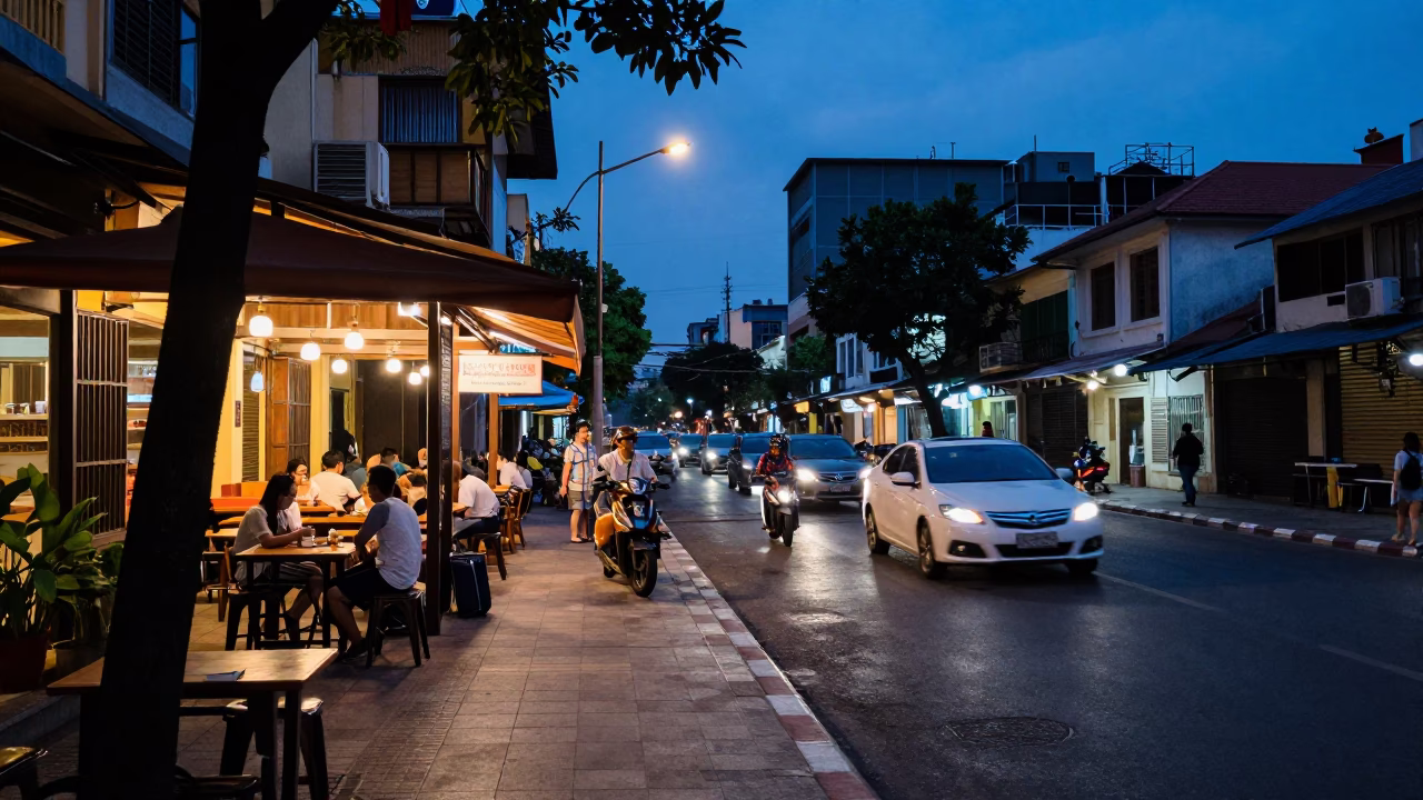 Ho Chi Minh City Street Scene in in Ho Chi Minh City, Vietnam