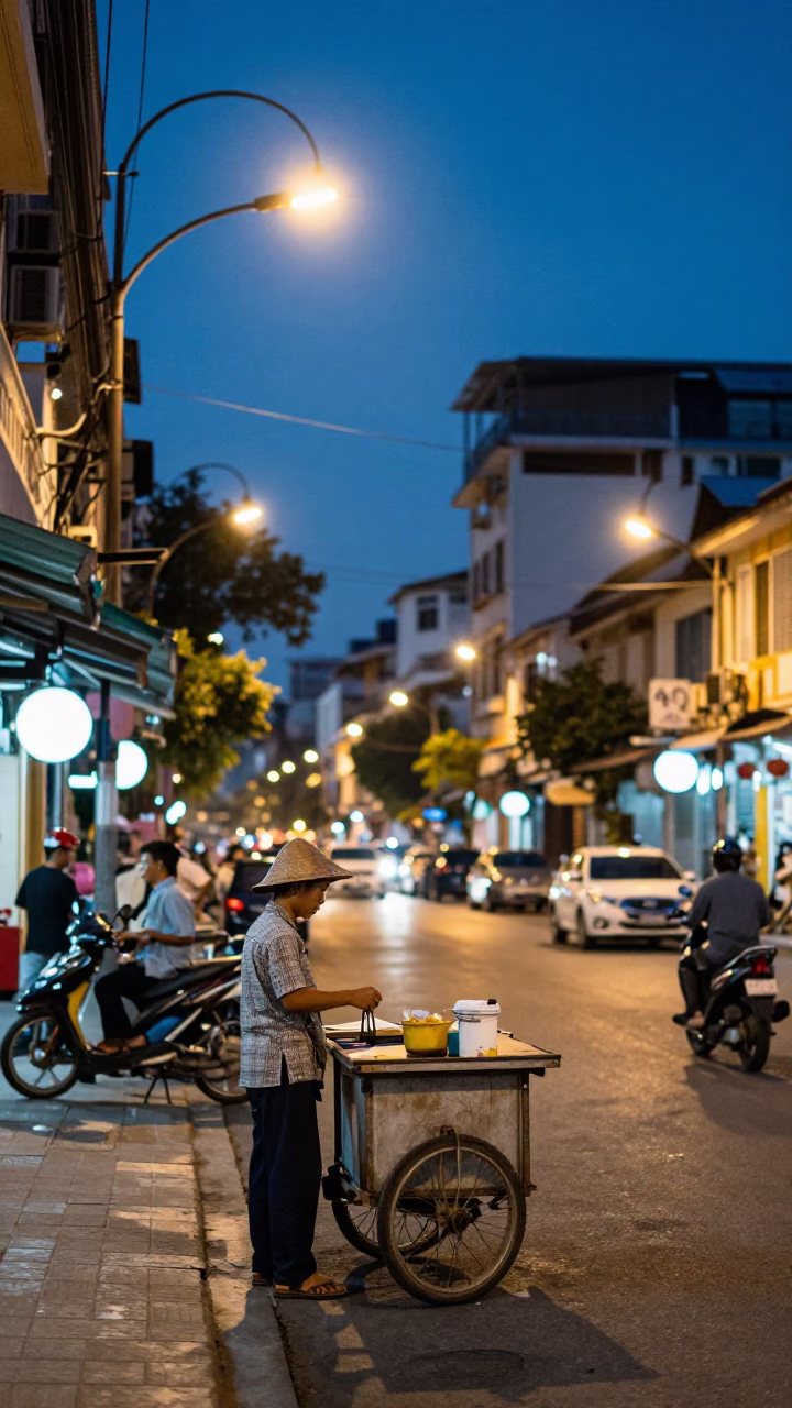 Ho Chi Minh City Street Scene in in Ho Chi Minh City, Vietnam