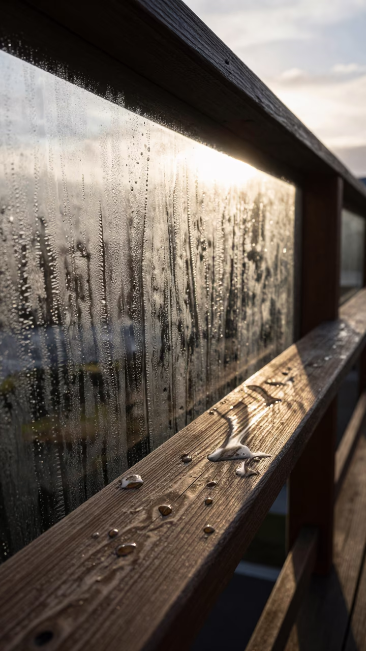 Hobart Condensation at Evening Light in in Hobart, Tasmania, Australia