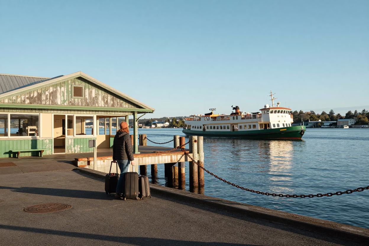 Hobart Traveler at Afternoon Light in in Hobart, Tasmania, Australia