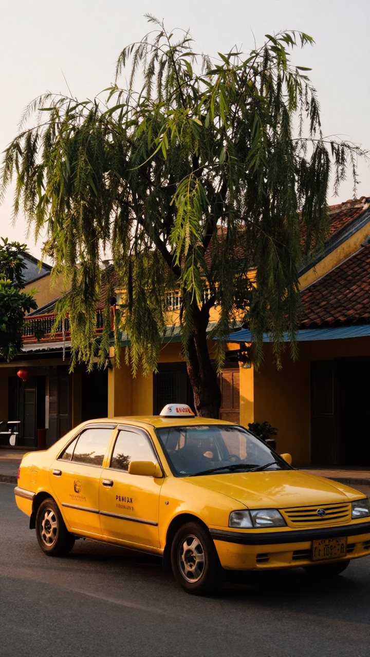 Hoi An Weeping Willow at Golden Hour in in Hoi An, Vietnam