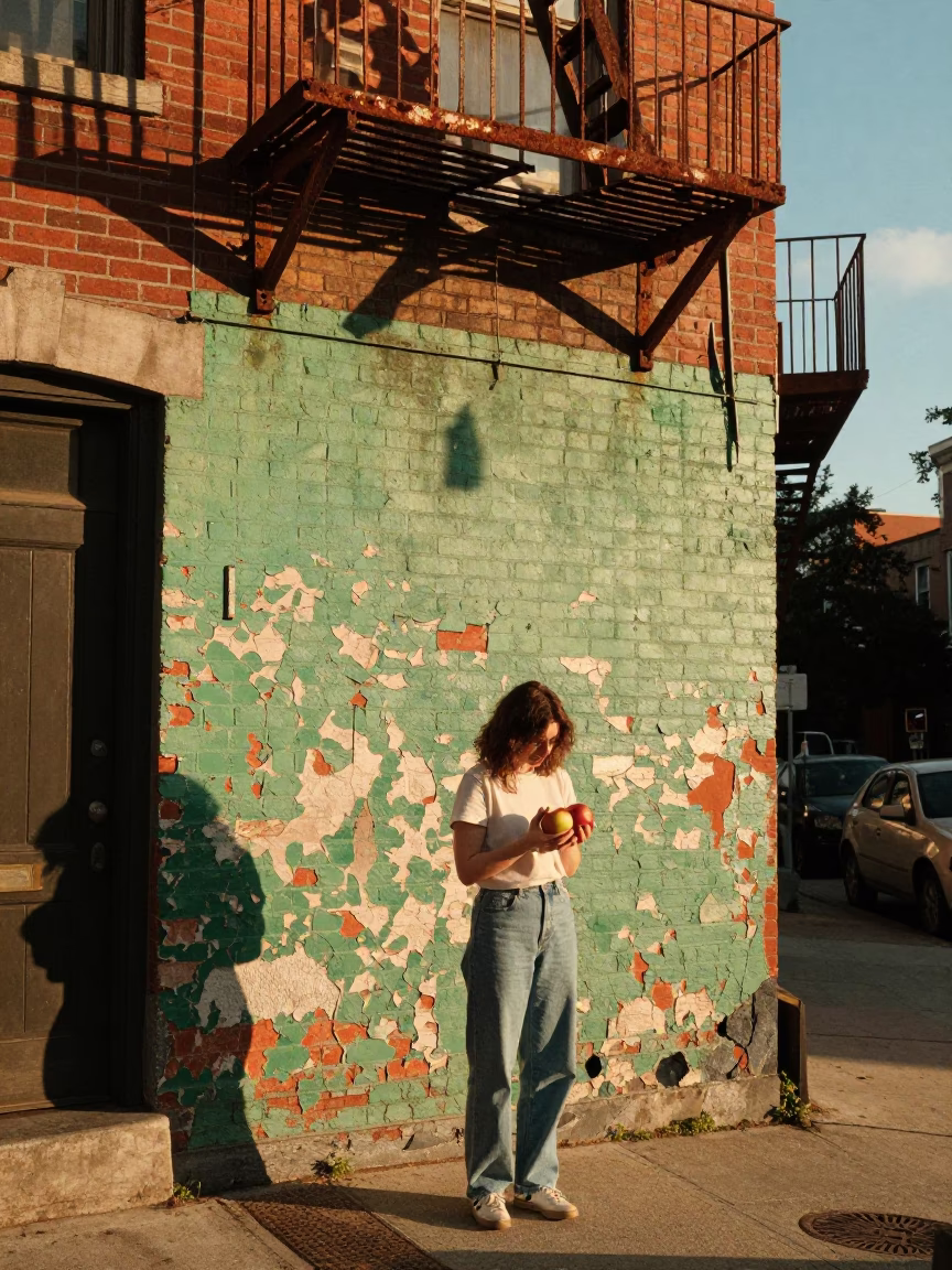 Holding Apples in Philadelphia in in Philadelphia, Pennsylvania, United States