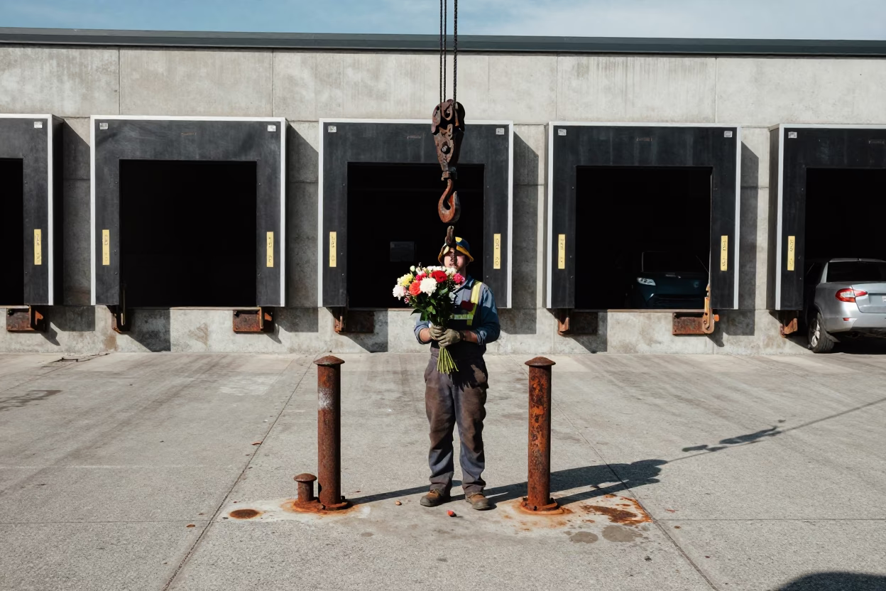 Holding Flowers in Toronto in in Toronto, Ontario, Canada