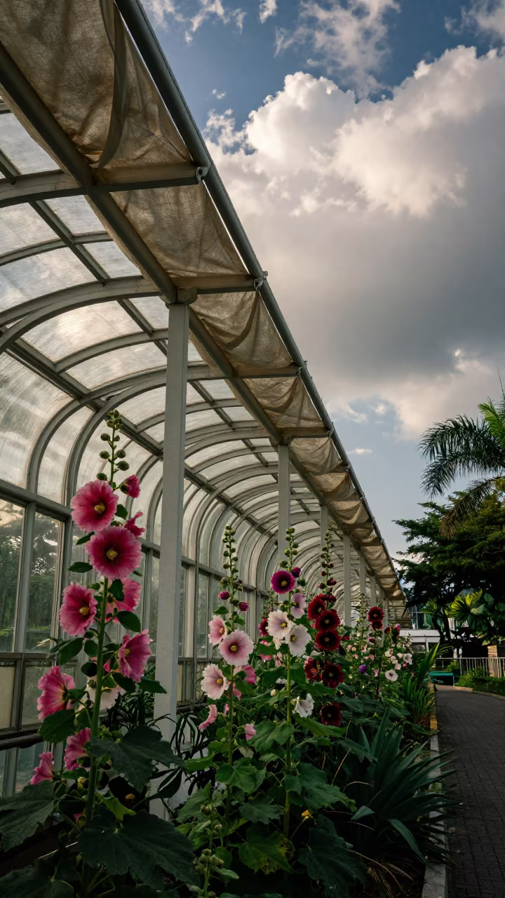 Hollyhock Alley in Bending Metal Arcade Tokyo in inside a glass-roofed arcade near Odaiba, Tokyo