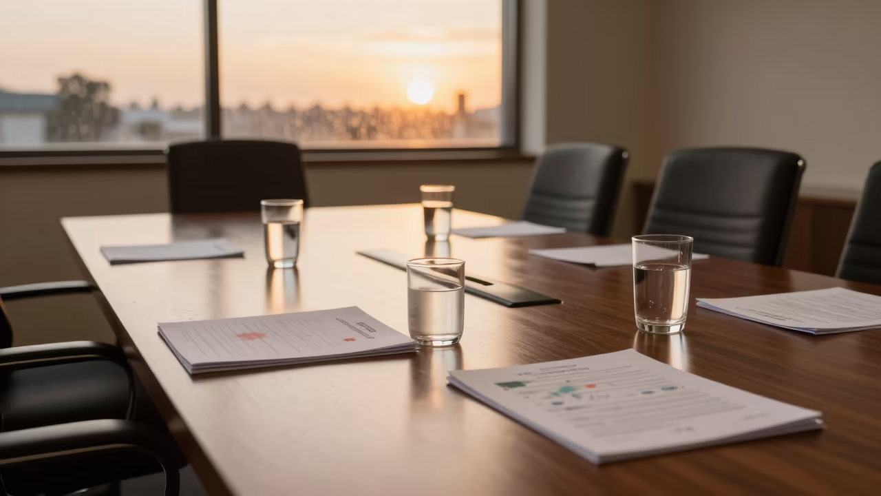 Honey Light Classroom Before Meeting Addis Ababa in at a boardroom table before a meeting in Piazza, Addis Ababa