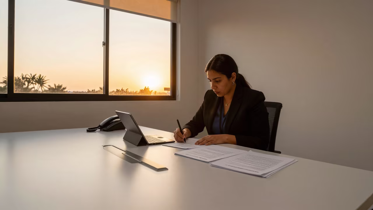 Honey Light Desk in Piura Conference Room in inside a conference room near Piura