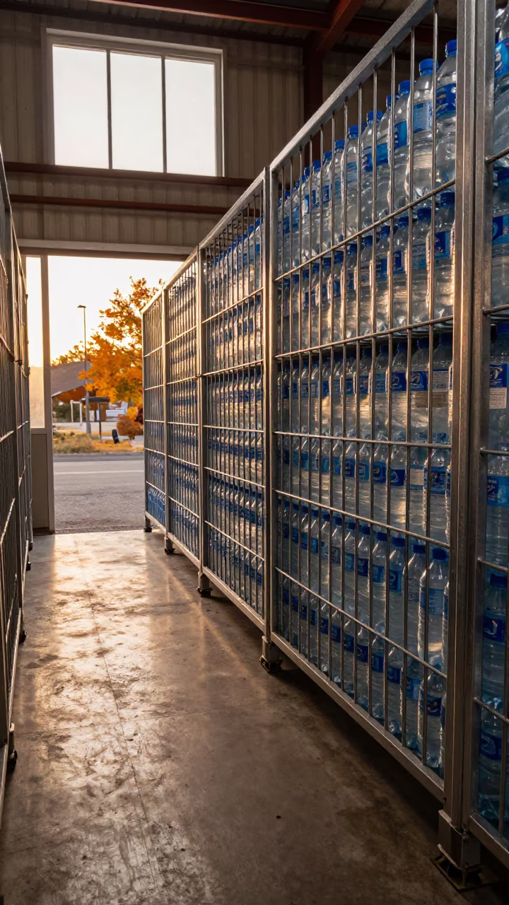 Honey Light on Drink Cages in Sivas Bay in inside a chilled distribution bay near Sivas