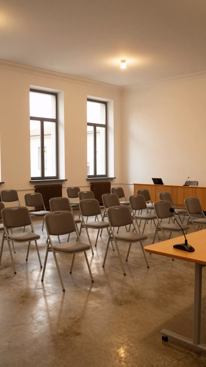 Honey Light Town Hall Meeting Ljubljana Hall in in a community center hall near Ljubljana