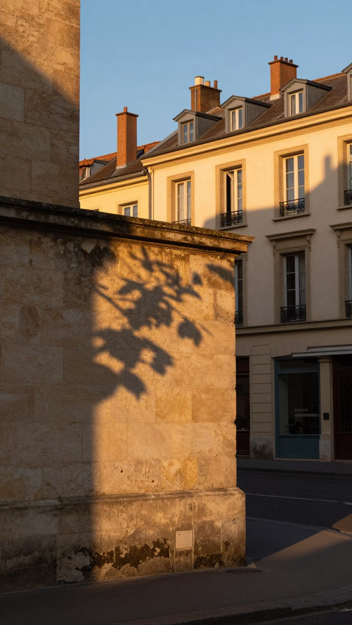 Honeyed Evening Light Illuminating Lyon France Stone Architecture and Street Life in in Lyon, France