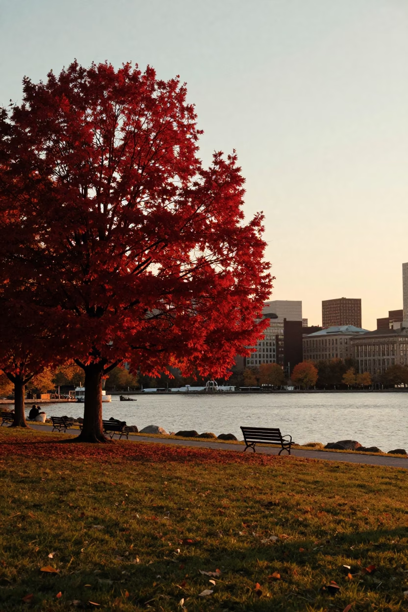 Honeyed Evening Light on Evening Light in Boston in in Boston, Massachusetts, United States