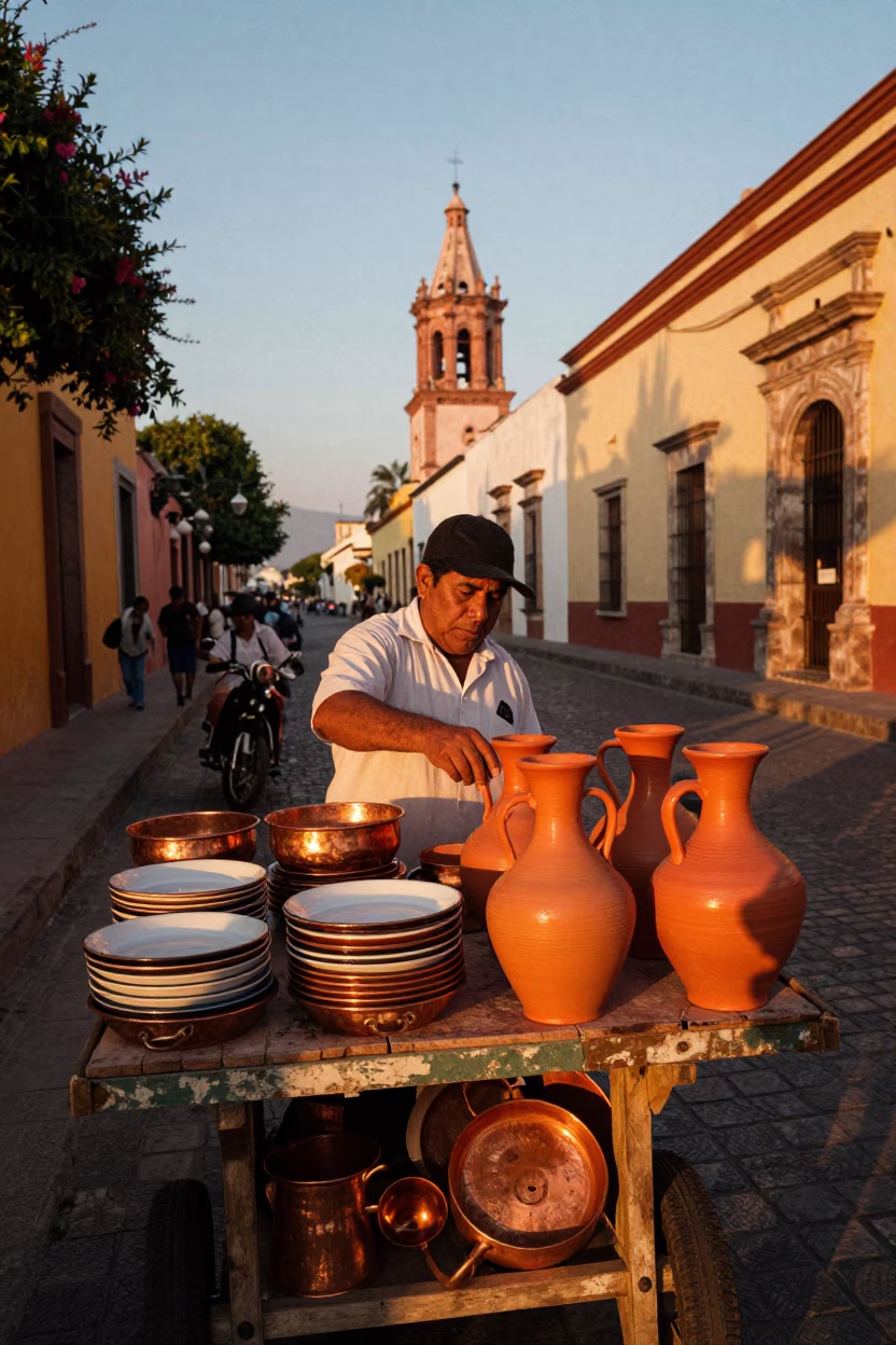 Honeyed Evening Light on Evening Light in Merida in in Merida, Mexico
