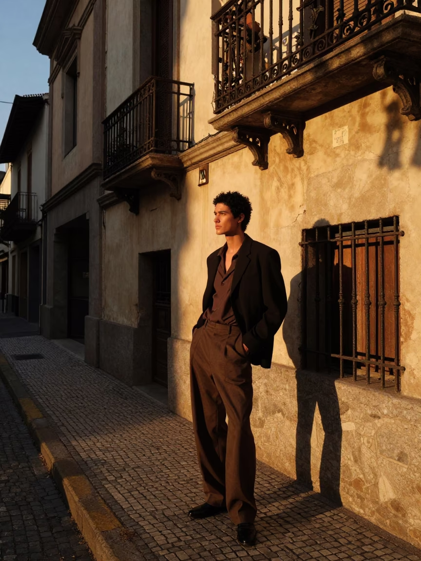 Honeyed Evening Light on Evening Portrait in Buenos Aires in in Buenos Aires, Argentina