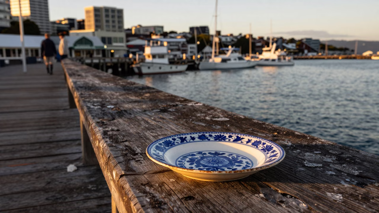 Honeyed Evening Light on Hoe in Wellington in in Wellington, New Zealand
