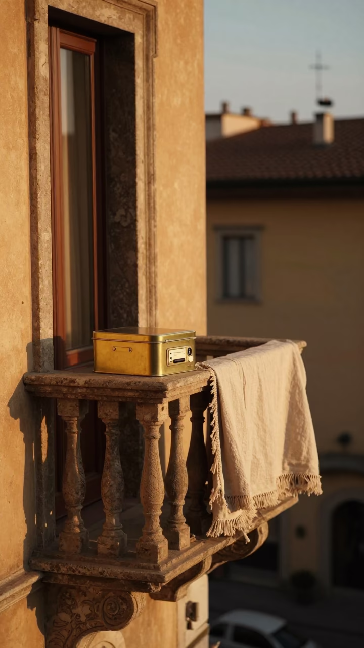 Honeyed Evening Light on Local Details in Milan in in Milan, Italy