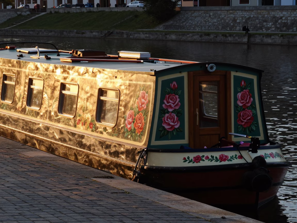 Honeyed Evening Light on Rose Paintings in Krakow in in Krakow, Poland