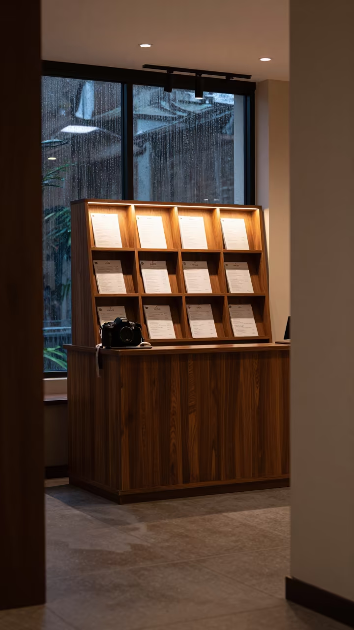 Honeyed Evening Spa Waiver Shelf Vietnam in inside a spa reception near District 1, Ho Chi Minh City