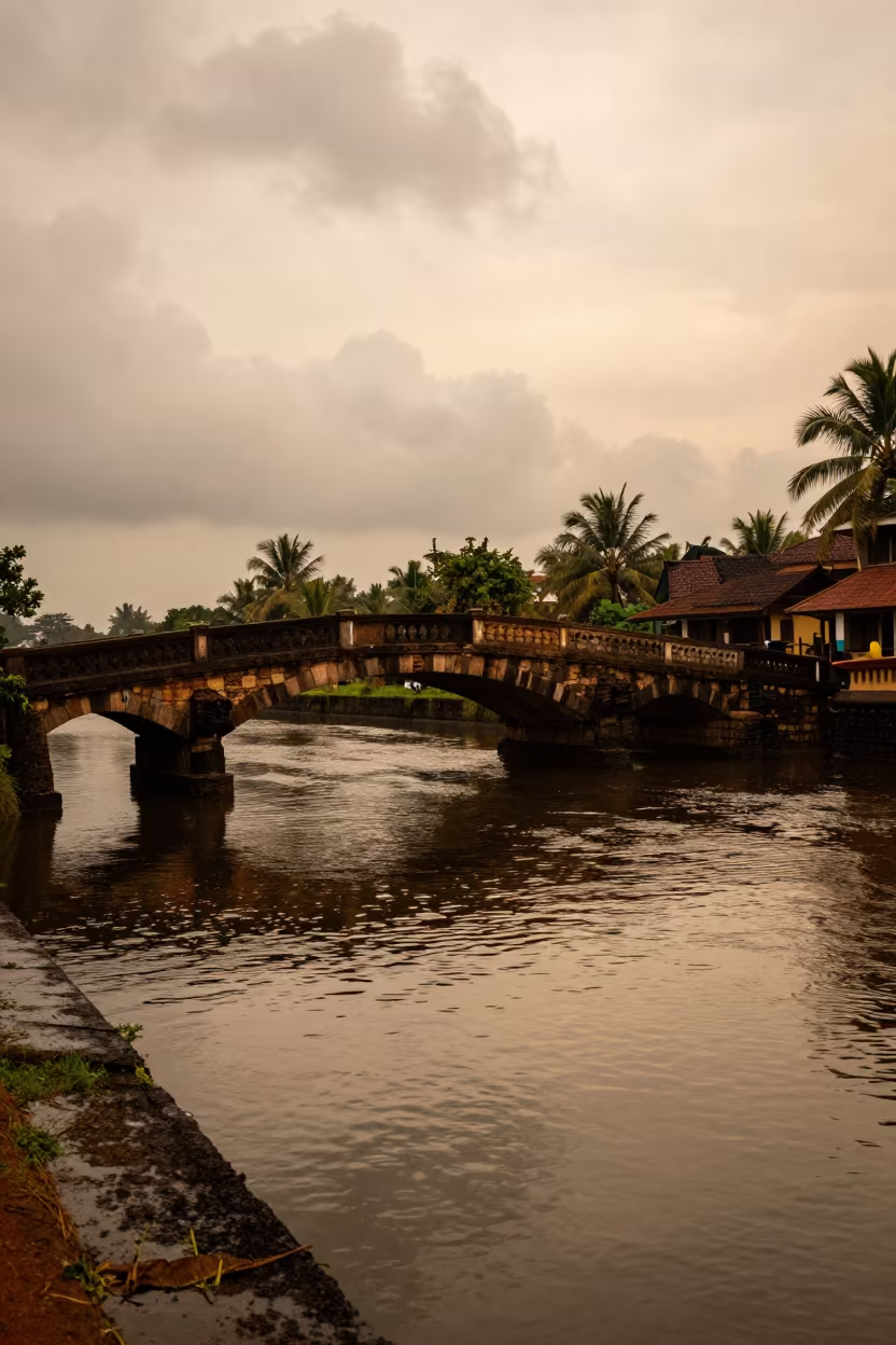 Honeyed Monsoon Reflection Bridge Goa in in Goa