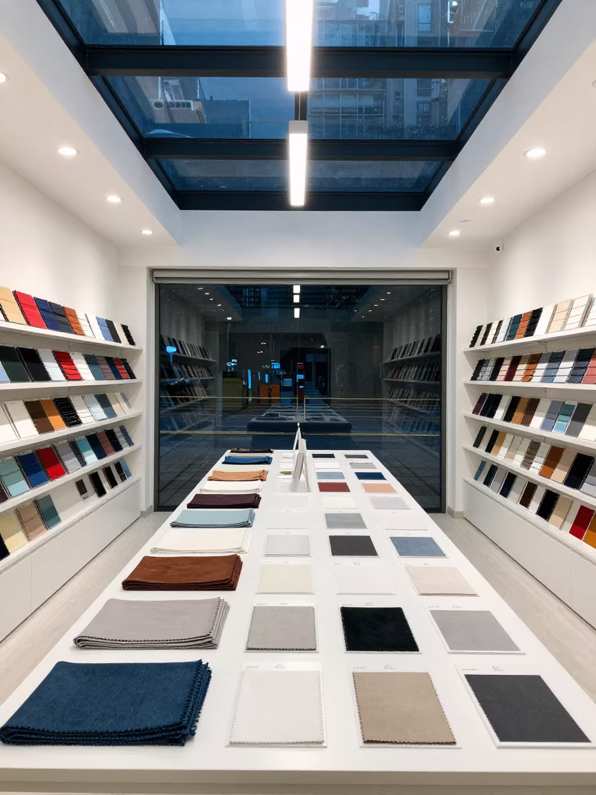 Hong Kong Furniture Showroom Night Stockroom in inside a stockroom behind the sales floor in Kennedy Town, Hong Kong