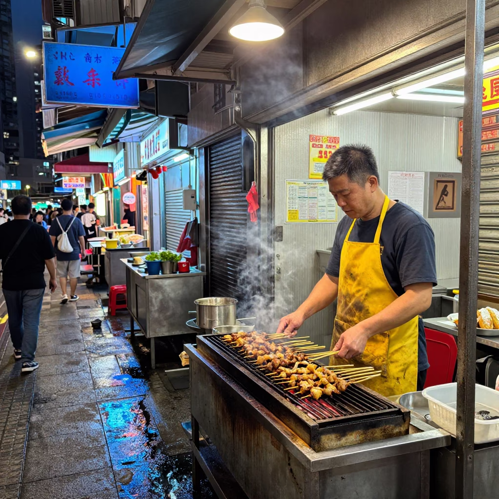 Hong Kong Grilling Skewers in in Hong Kong, Hong Kong