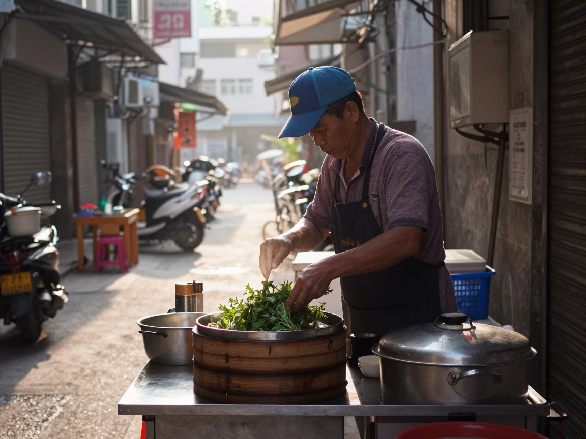 Hong Kong Preparing Steamer in in Hong Kong, Hong Kong