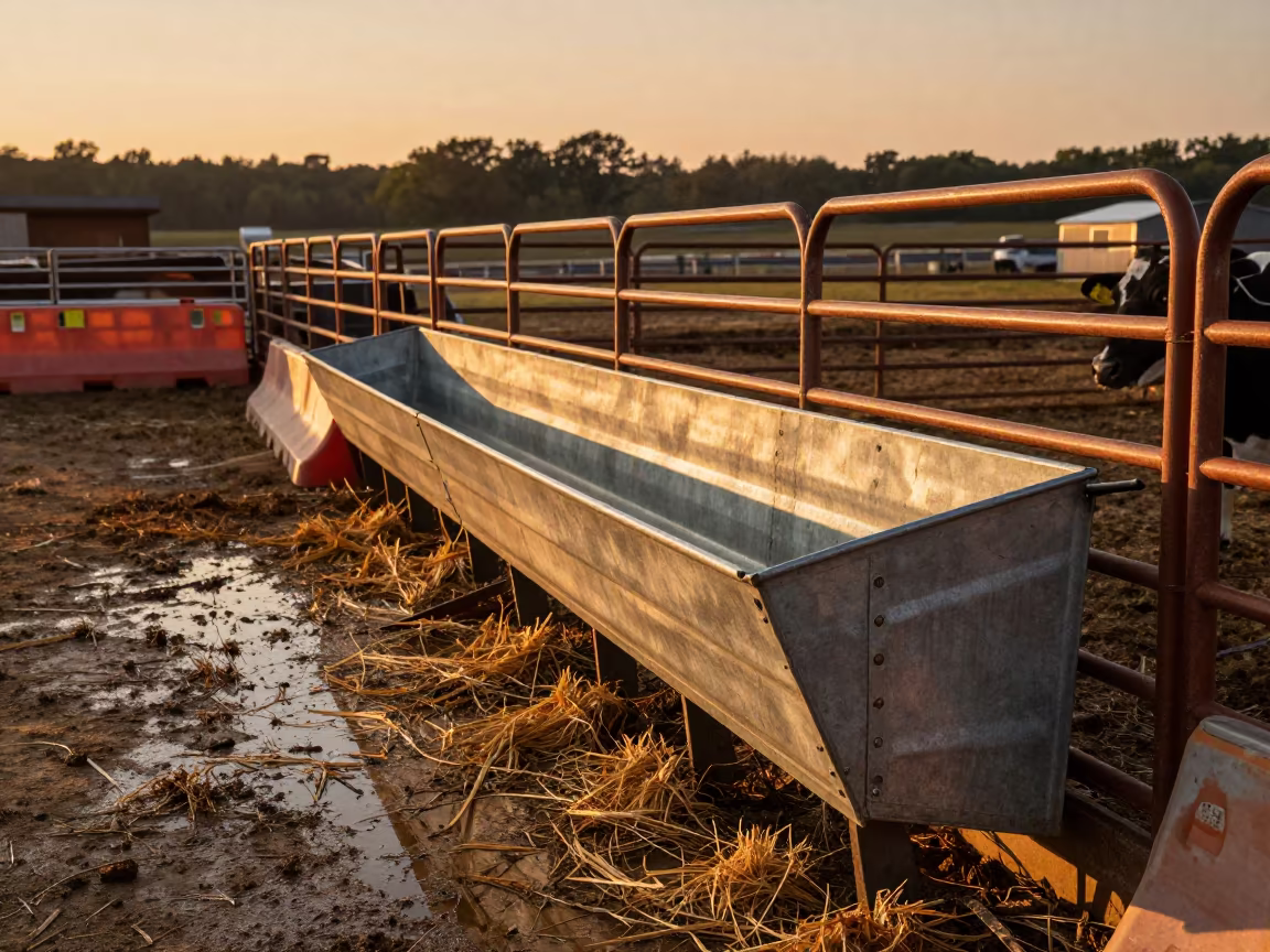 Hoof Trim Chute Before First Round in Maryland in inside a ranch corral in Maryland