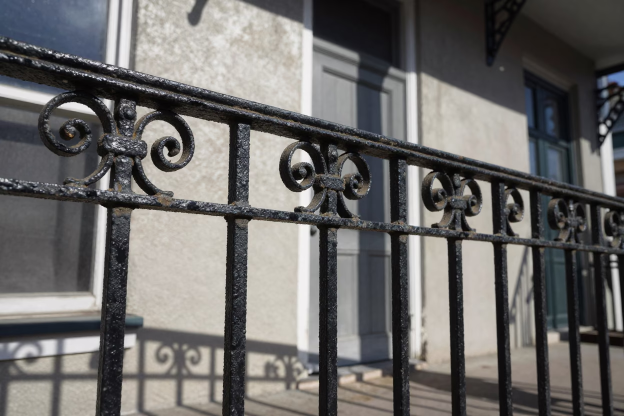 Hook Detail in New Orleans at The Flat Glare Of Noon Light in in New Orleans, Louisiana, United States