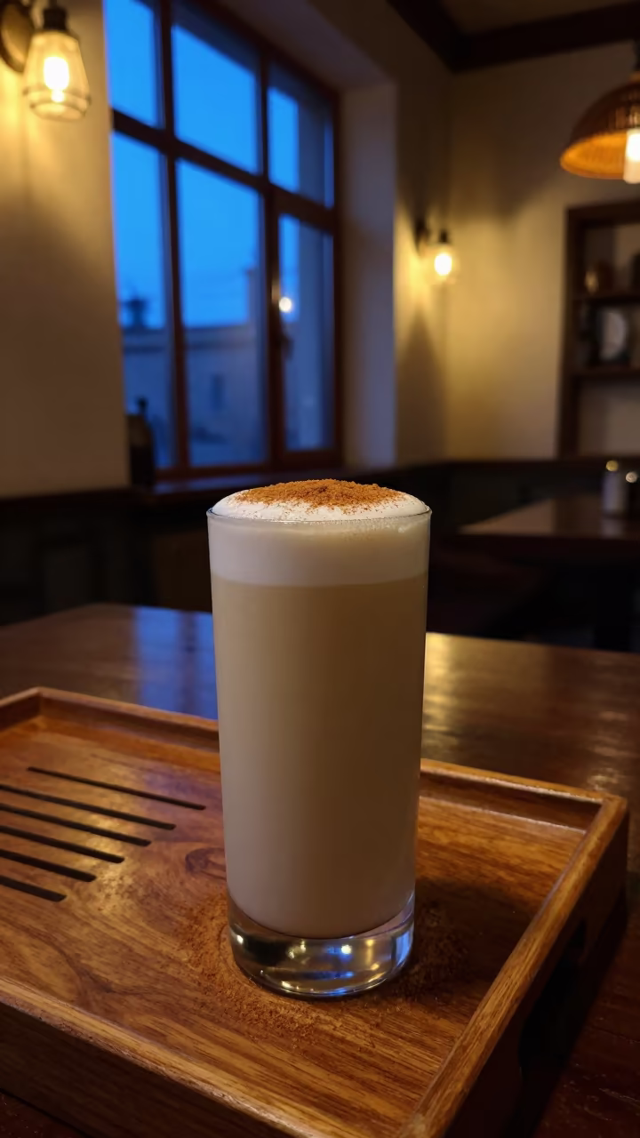 Horchata Cinnamon Tea House Urumqi in on a tea house tray in Urumqi