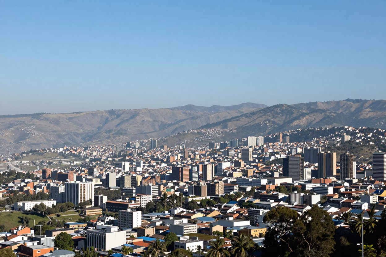 Horizon Shot at Afternoon Light in Quito in in Quito, Ecuador