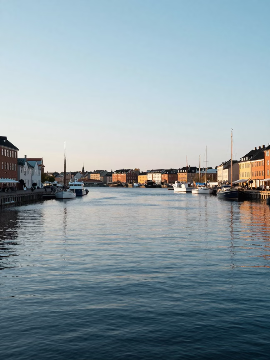 Horizon Shot at The Early Afternoon Light in Copenhagen in in Copenhagen, Denmark