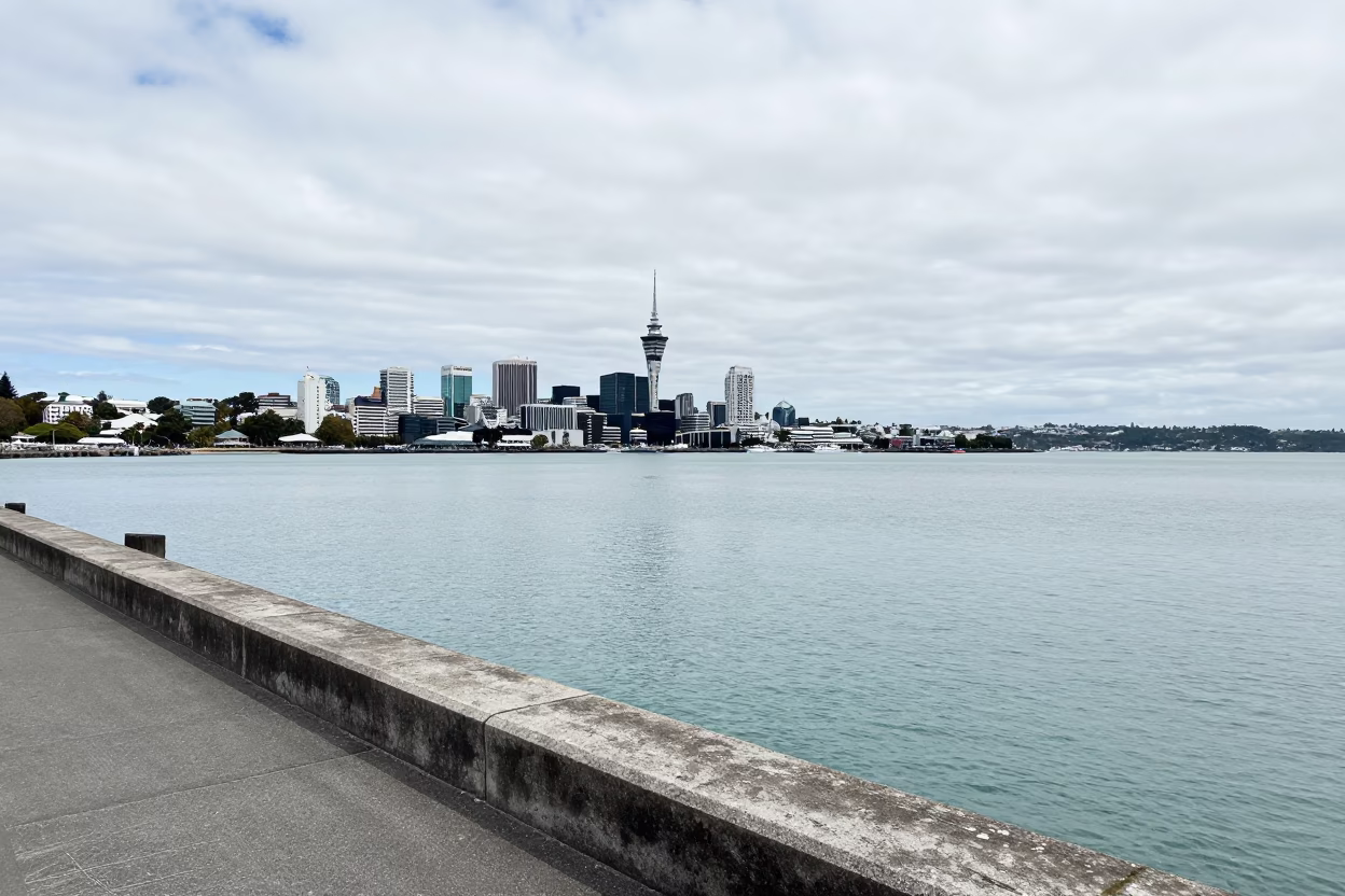 Horizon Shot in Auckland at Midday Light in in Auckland, New Zealand