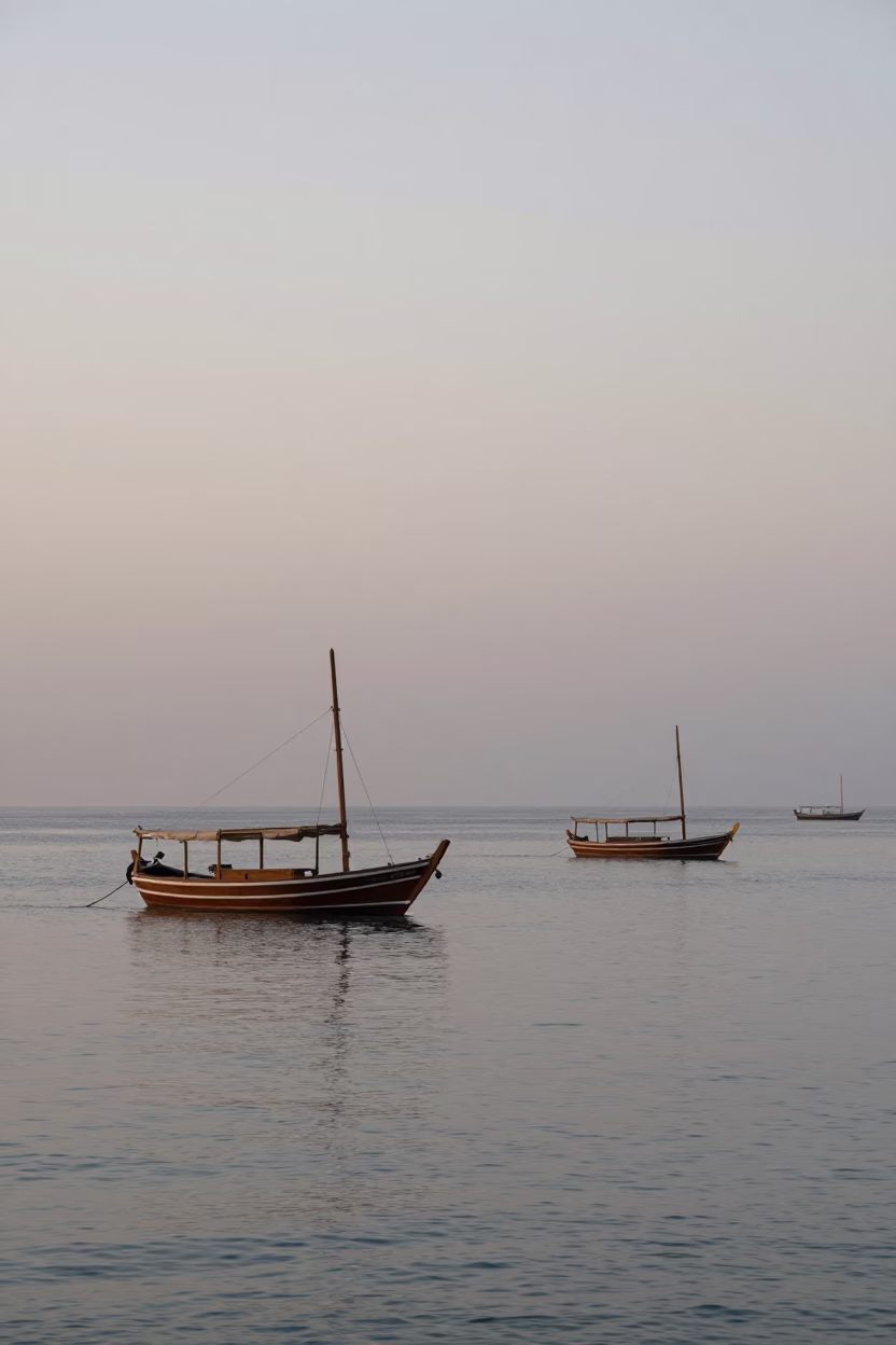 Horizon Shot in Muscat at Nautical Dawn Light in in Muscat, Oman