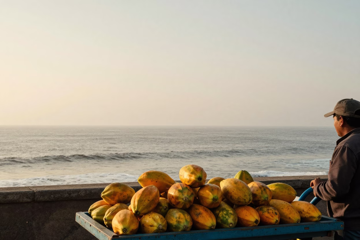 Horizon View in Lima at The Early Morning Light in in Lima, Peru