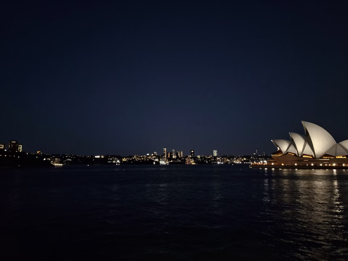 Horizon View in Sydney at Late At Night Light in in Sydney, New South Wales, Australia