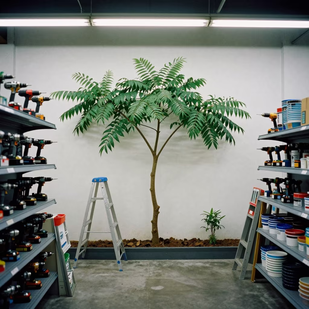 Horizontal Tree in Villahermosa Stockroom in inside a stockroom behind the sales floor in Villahermosa