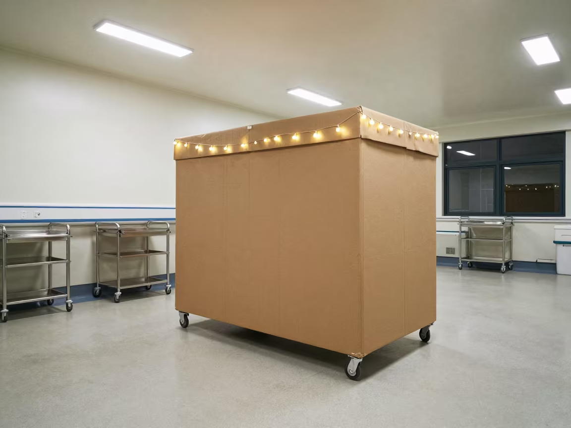 Hospital Imaging Bay Floor Drape Carton Night in inside a hospital imaging bay near Ningbo